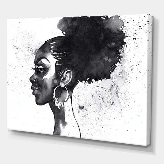 Designart - Monochrome Portrait of African American Woman I